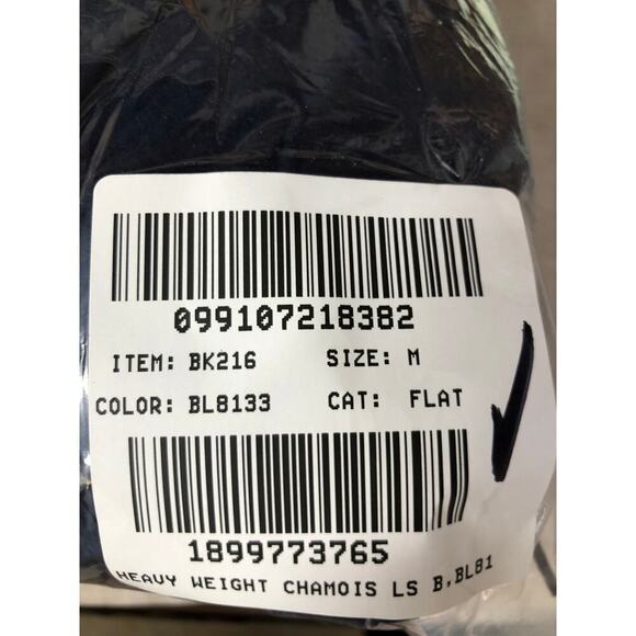 J. Crew Heavyweight Chamois Workshirt Utility 100% Cotton Navy Blue NWT Medium - Picture 10 of 10